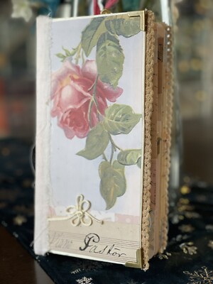 Junk Journal Handarbeit Notizbuch Ring gebunden Hardcover Vintage Stil