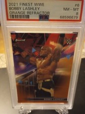 2021 Topps Wwe Finest Bobby Lashley SSP Orange REFRACTOR PSA 8 #09/25