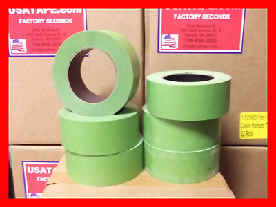 24 Rolls 2''X 60 YRDS Green Painters Masking Tape QUICK SHIP. USA Made. BLEMS