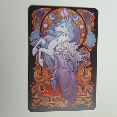DAS LETZTE EINHORN Blechschild 20x30 cm  THE LAST UNICORN - LADY AMALTHEA