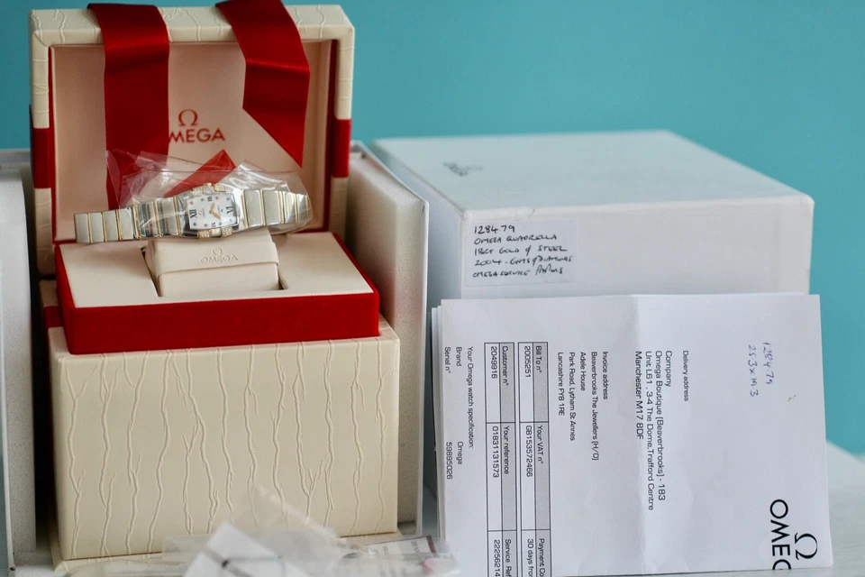 Omega Constellation Quadrella Mini Gems & Diamonds 1284.79 25.3x19.3mm SERVICED - Image 2 of 4