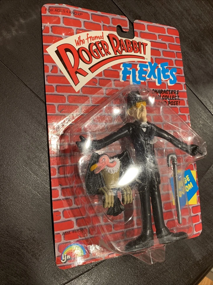 1988 LJN Who Framed Roger Rabbit Flexies Judge Doom! Vintage New Unopened Foto 2 de 4