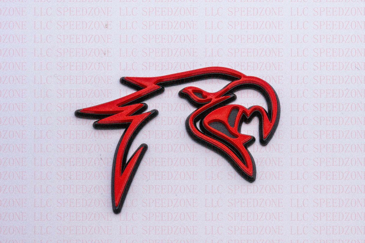 Red Black HELLHAWK Fits Jeep TrackHawk Grand Cherokee Emblem Badge