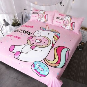 unicorn bedding pink