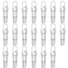 20 Pack T5 Wedge 1 LED Car Auto Dashboard Gauge Side Light Bulb Lamp 37 58 70...