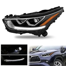 Driver Projector Black Headlight w/ LED DRL For 2020-2024 Toyota Highlander LH