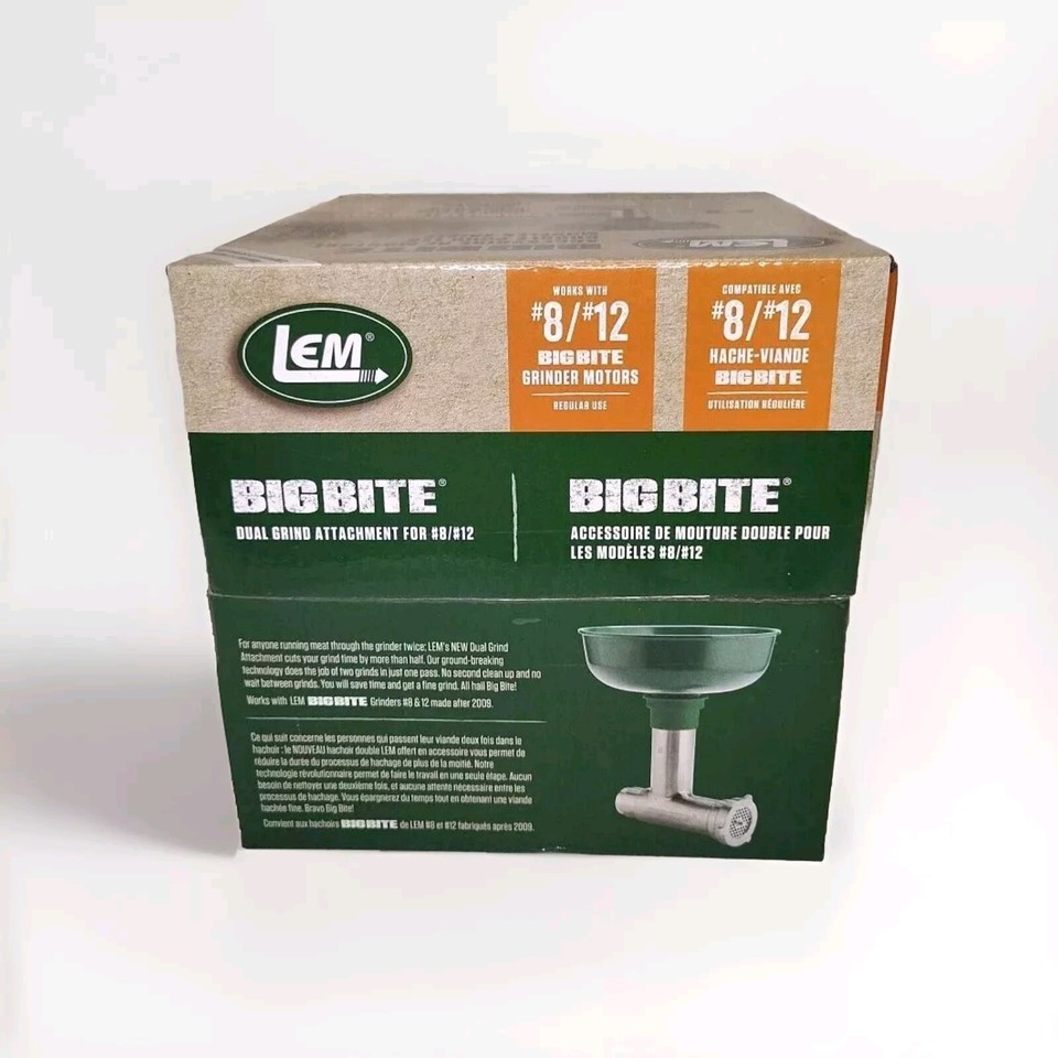 LEM Big Bite Dual Grind Attachment For Size 8 12 Big Bite Grinder