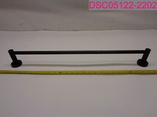 24" Black Matte Towel Bar Rack 3-1/2" Wide