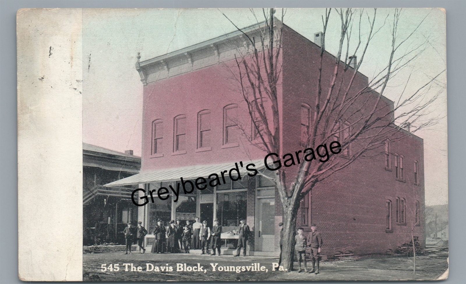 Davis Block Stores YOUNGSVILLE PA Warren County Pennsylvania Postcard