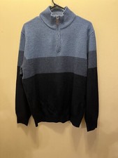 Dockers Sweater Large Blue Black Grandpa core