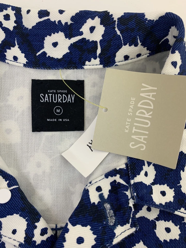 Chaqueta de mezclilla Kate Spade Saturday Dean índigo floral M *LEER* Foto 4 de 4