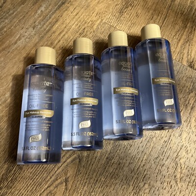 X4 Equate Beauty Oil-Free Eye Makeup Remover Cleanse FF, 5.5oz EA
