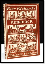 Ben Franklin / Poor Richard's Alamack / Peter Pauper Press Woodcuts NF/VG