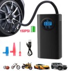 LCD Elektrische Luftpumpe mit Akku Auto Reifen Druckluft Fahrrad Kompressor DHL