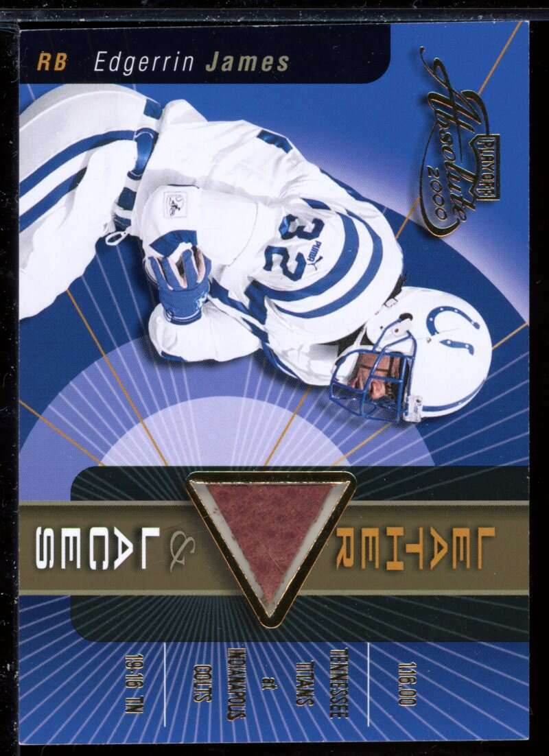 Edgerrin James Card 2000 Absolute Leather and Laces #EJ32 /175