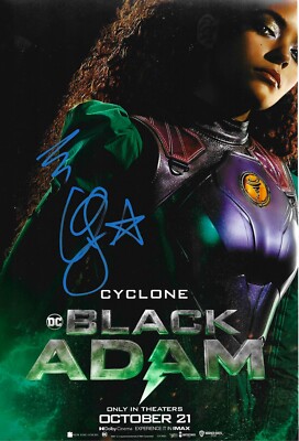Quintessa Swindell Signed Black Adam 12x8 Photo AFTAL