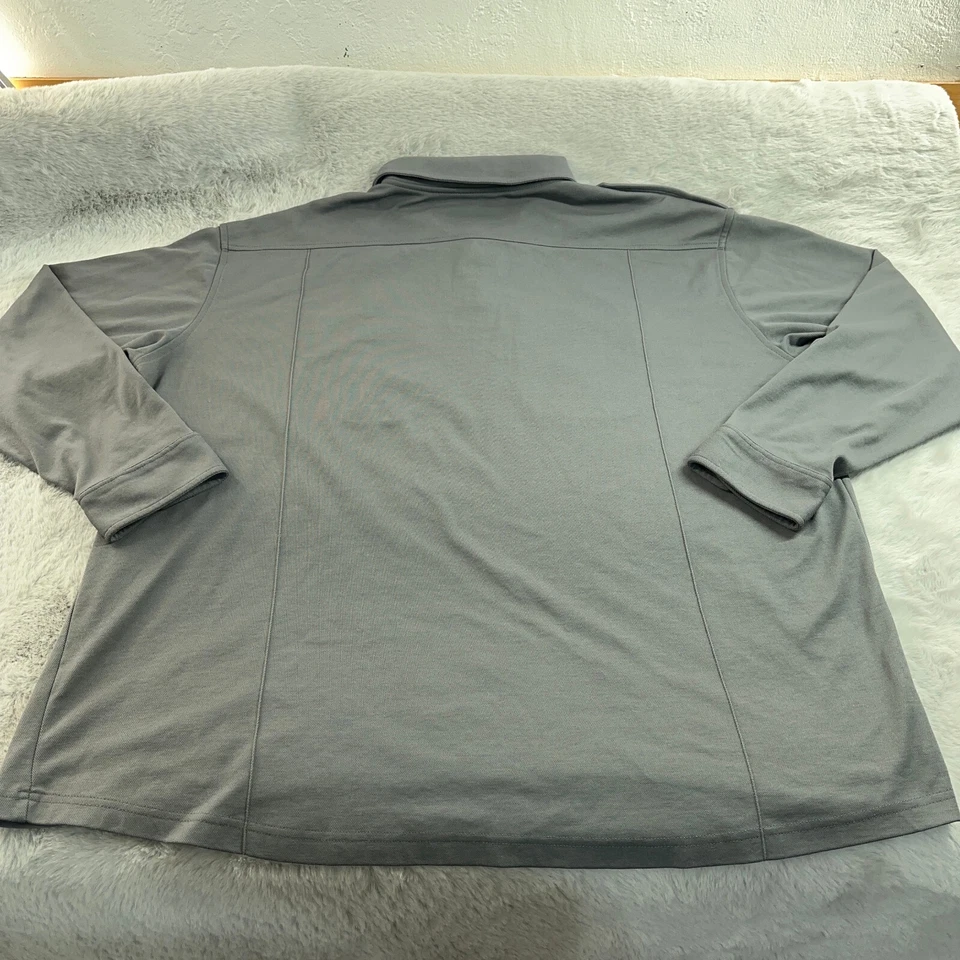 Camisa Azul Para Hombres 3X Gris Uniforme Militar Manga Larga Bolsillos Trabajo Exterior Foto 4 de 4
