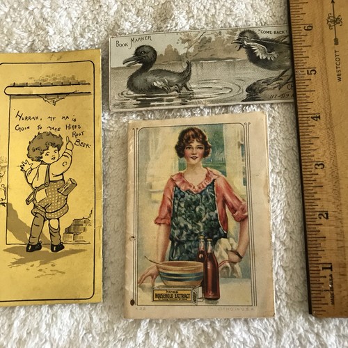 HIRES ROOT BEER 3 DIFFERENT PAPER ADVERTISING POECES EXTRACT BOOKLETS,TRADE CARD - Picture 2 of 12