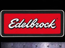 Edelbrock Manifolds - Original Vintage Racing Decalsticker - 5 18 Inch Size Edelbrock Manifolds - Original Vintage Racing Decalsticker - 5 18 Inch Size