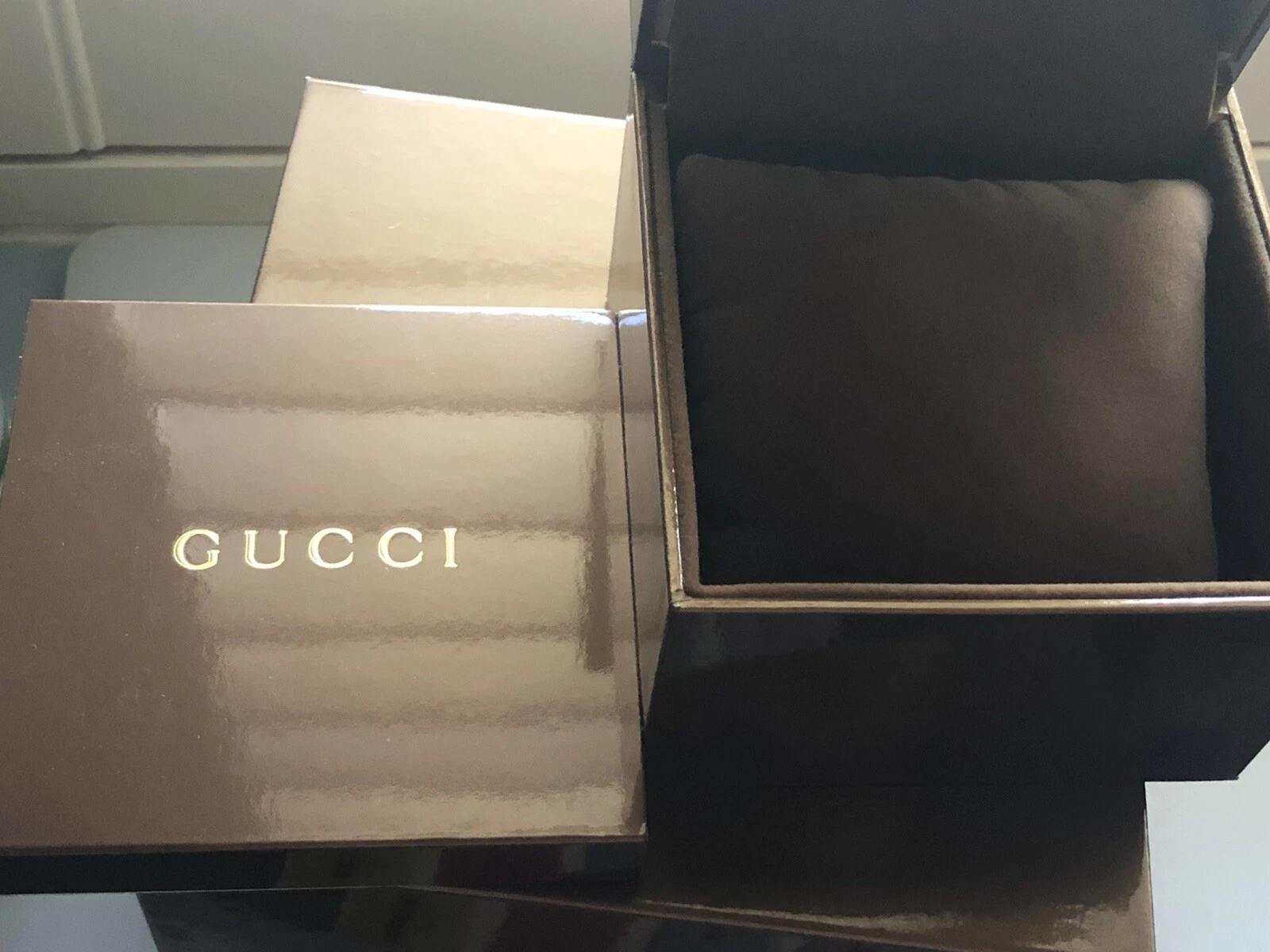 Gucci Gold Watch Box instruction manual set