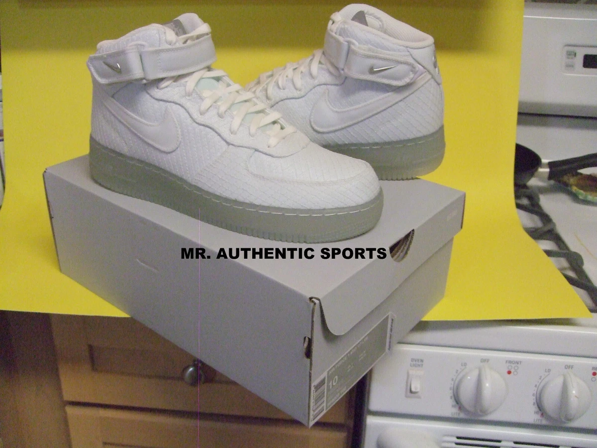 Size 12 - Nike Air Force 1 \'07 Mid White Silver Nike Air Force 1 Mid  main image 2