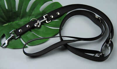 Extra lange, breite gummierte Führleine 4-fach verstellbar 4m x 25mm Labrador