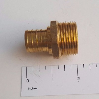 10 PC. 1'' PEX X 1'' MALE NPT THREADED ADAPTER BRASS CRIMP FITTING LEAD FREE