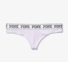 Victoria secret logo thong cotton (large) light purple color