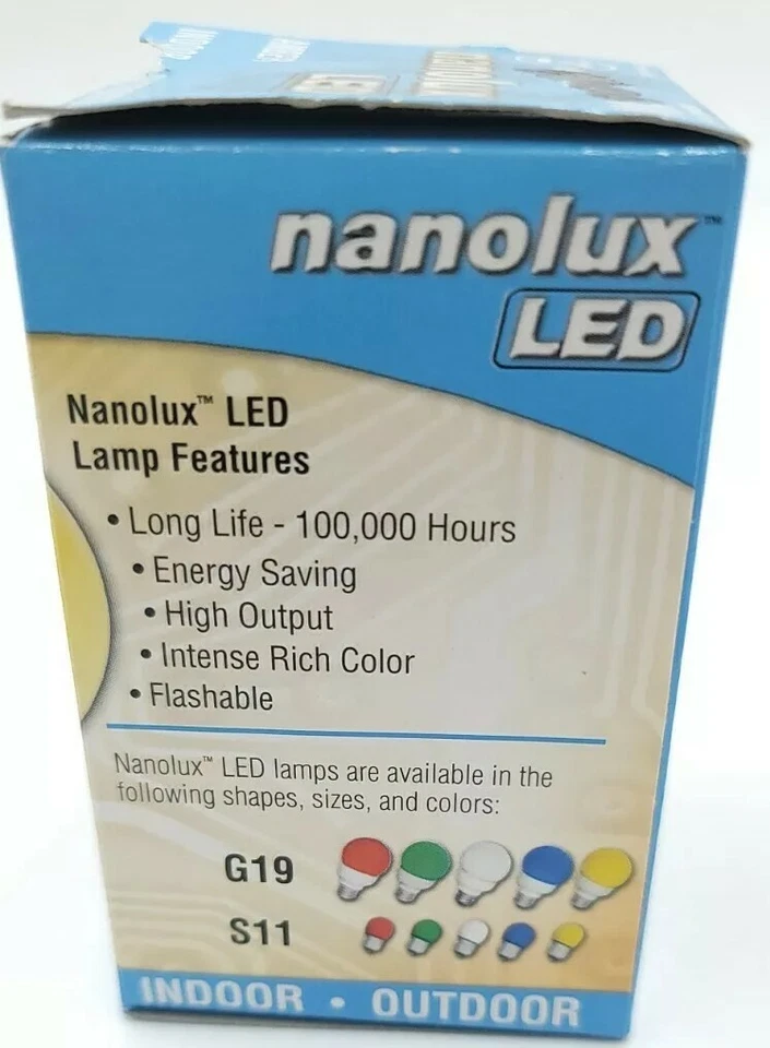 Nanolux LED 1W/1 Watt LED Small Bulb Yellow/Amber Rich Color 120V Indoor/Outdoor - Image 4 of 4