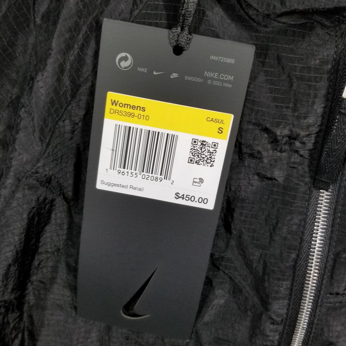 $450 Nike ESC Woven Shirt Jacket Woman Small DR5399-010