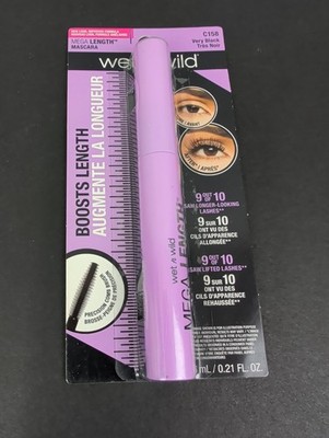 wet n wild Waterproof Mega Length Mascara Sweat Proof -Very Black, 0.21 Ounce