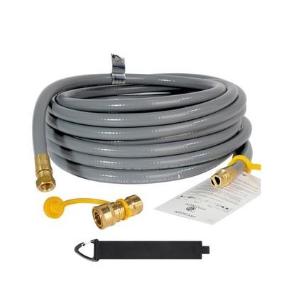 DQSDC 25FT 3/8'' ID Natural Gas Grill Hose & Quick Connect Fittings Low Pressure