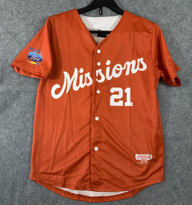 San Antonio Missions Coyote Roger Clemens #21 SGA MILB Jersey Boys L Orange NWOT
