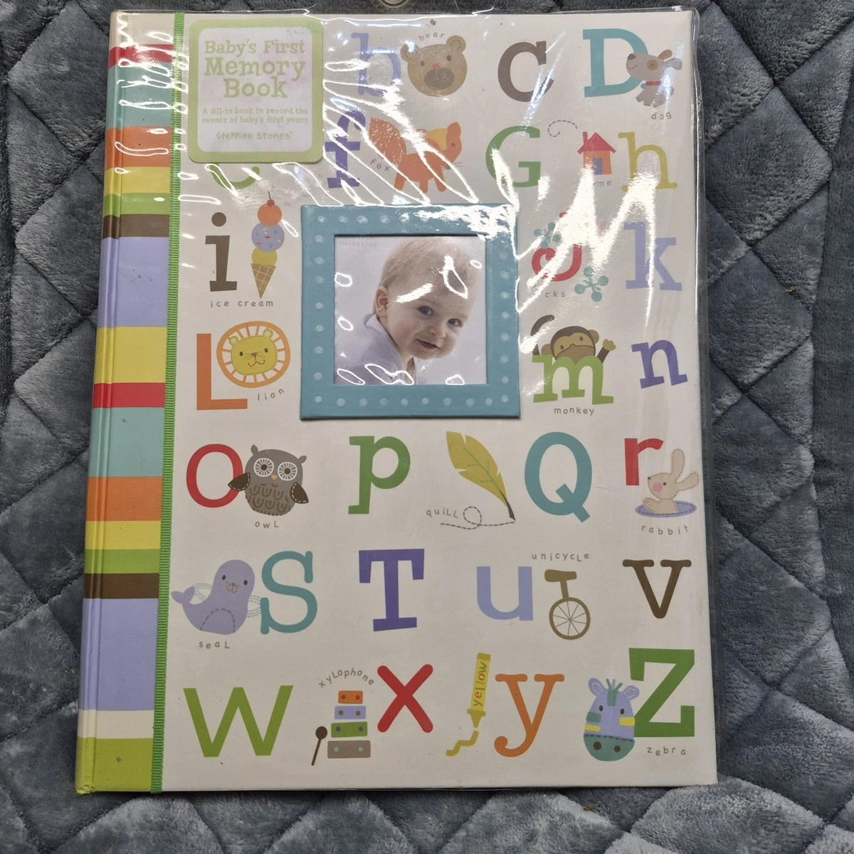C.r. Gibson Stepping Stones Album Fotografico Registrabile Per Bambino - Blu Con Stelle, Per 10 Foto 15x10 Cm