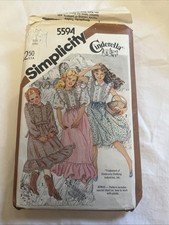 Simplicity 5594, Cinderella Vintage Dress, CC, Sz 7, Cottage Core