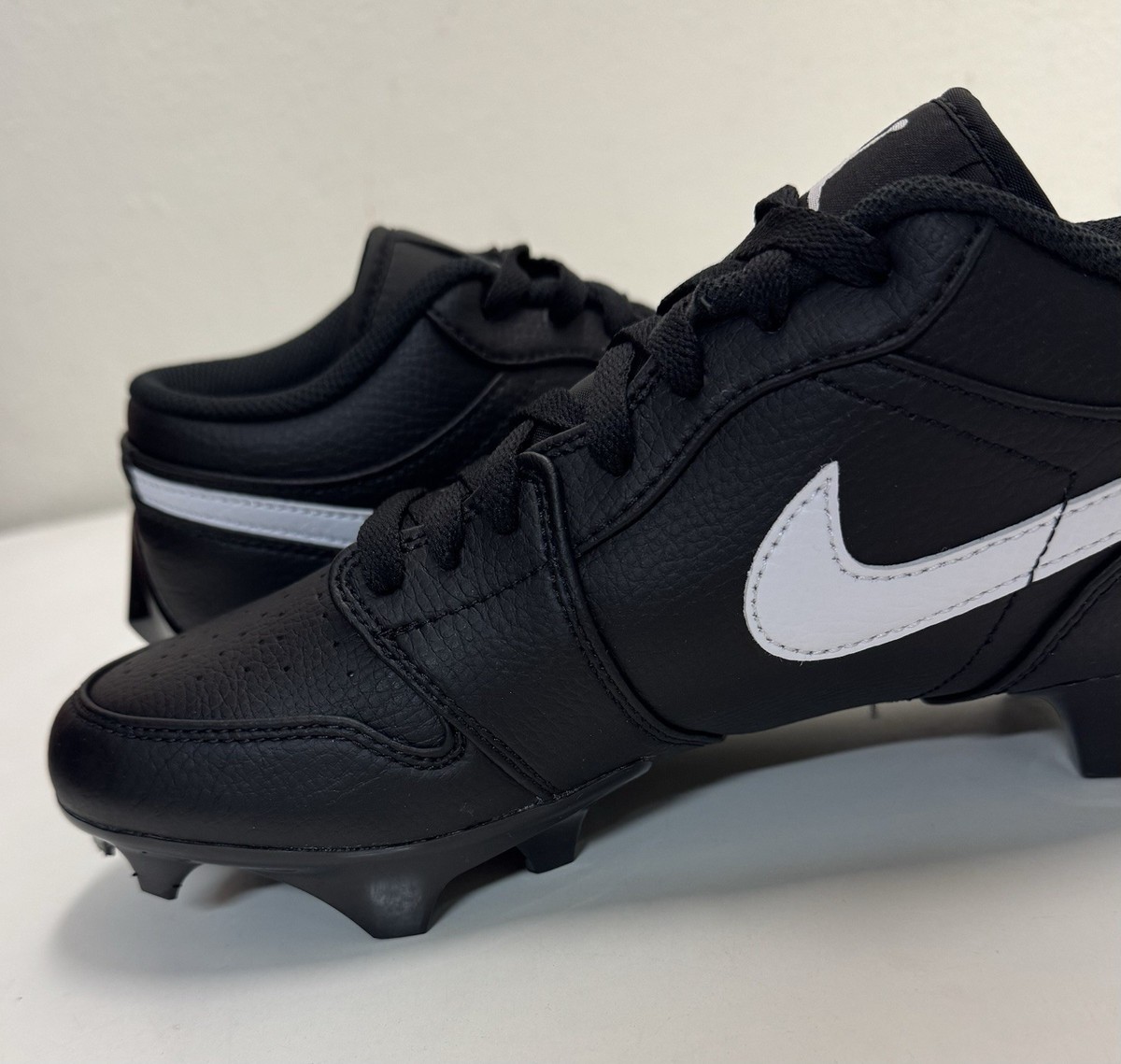 Nike Air Jordan 1 Low TD Mens Sz 8 Black White Football Cleats