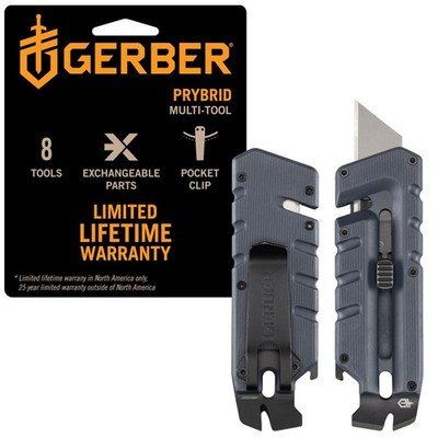 Gerber Prybrid Utility Knife with Pry Bar Multi Tool Box Cutter Pocket Knife