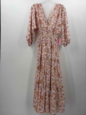 Pre-Owned Perry Walker Ivory Size 0 Maxi Long Sleeve Dress