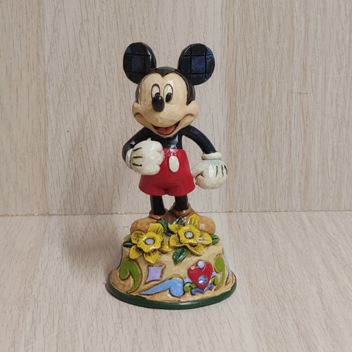 Jim Shore Disney Mickey Mouse Birthstone Figurine March Aquamarine Daffodil