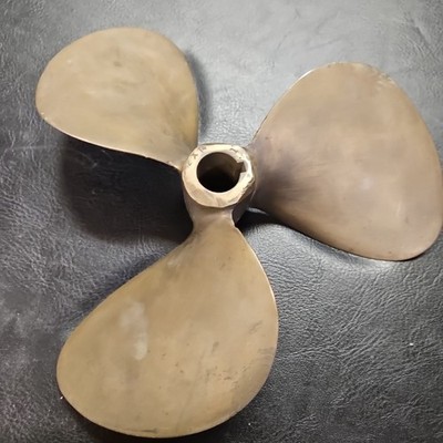 3 Blade Vintage Federal  Brass Boat Propeller (Used)