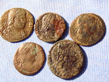 Lot of 5-  Quality Ancient Roman Coins-Rulers and Events - 14-18 mm -  R54