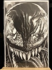 Carnage Black White Blood #1 2021 Mico Suayan Virgen B&W Variante Venon Cómic