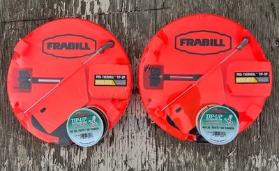 Lot of 2 Frabill 10" Pro-Thermal Insulated Orange Tip-Up - NEW - With Line - Image 1 of 3