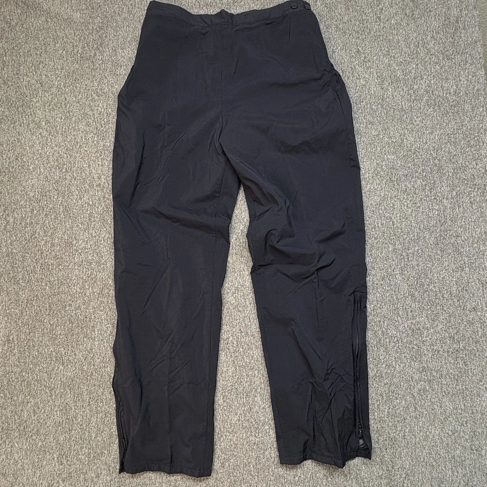 Forresters Gore-Tex Golf Rain Pants Mens M Black Ankle Zip Lined Brush Guard USA