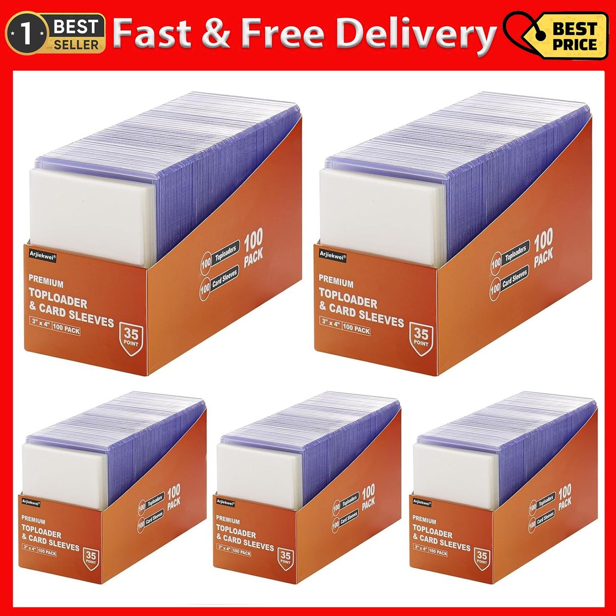 hard cover card sleeves Baseball Card Plastic Sleeves 1000 Pack Baseball Card Sleeves & Top Loaders  Kit