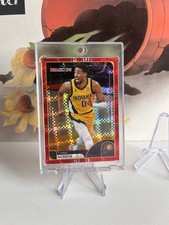 Tyrese Haliburton 1 /5 Red Pixel Burst NBA Hoops Topps 2026 Indiana Pacers SSP