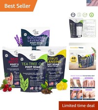 Epsom Salt Foot Soak with Tea Tree Oil - Pack of 4 for Refreshing Relief