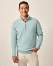 johnnie-O Mayfair Cashmere 1/4 Zip Sweater Riviera Size L