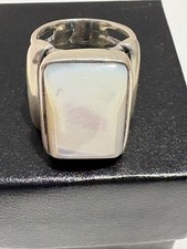 Moonstone Triple Wrap Sterling Silver Stunning Statement Ring Size 7