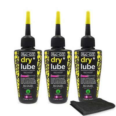 Muc-Off Bio Dry Bike Chain Lube 50ml (pack 3) Wax-Based Formula Smooth Gear